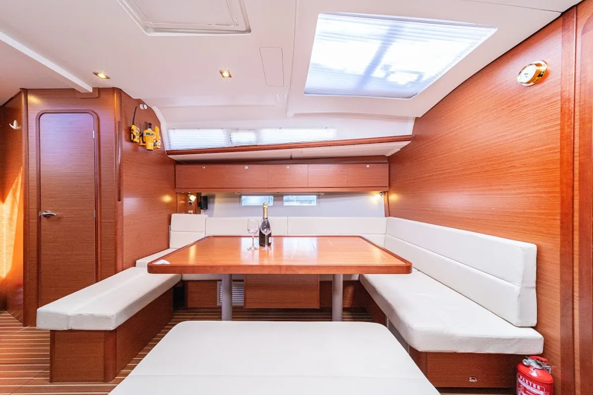 Salon of Ceto, a Dufour 460 GL sailboat at Primošten, Croatia