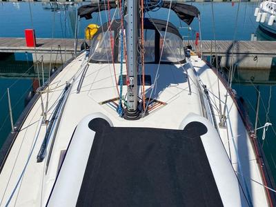 Deck of More Black, a More 40 sailboat at Kaštela, Croatia