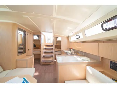 Salon of Lux, a Beneteau Oceanis 41.1 sailboat at Municipal Unit of Lefkada, Greece