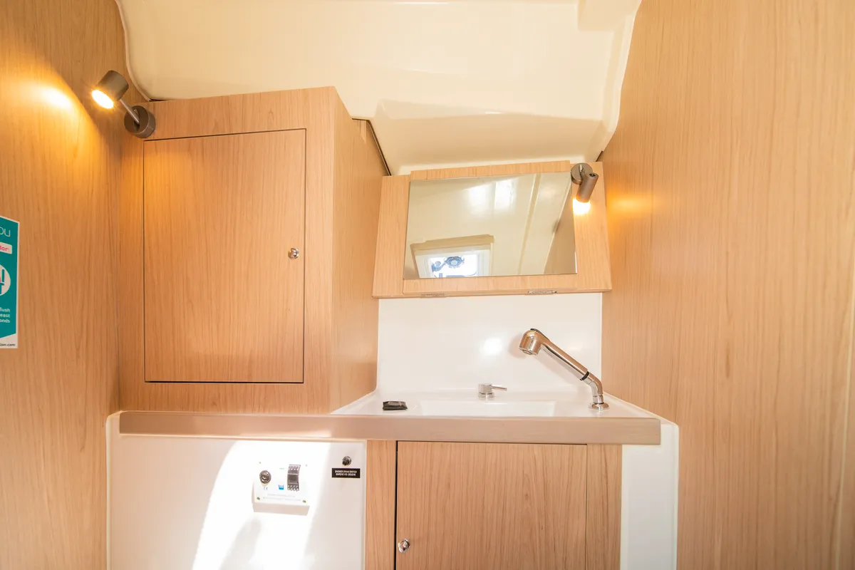 Head on Lux, a Beneteau Oceanis 41.1 sailboat at Municipal Unit of Lefkada, Greece