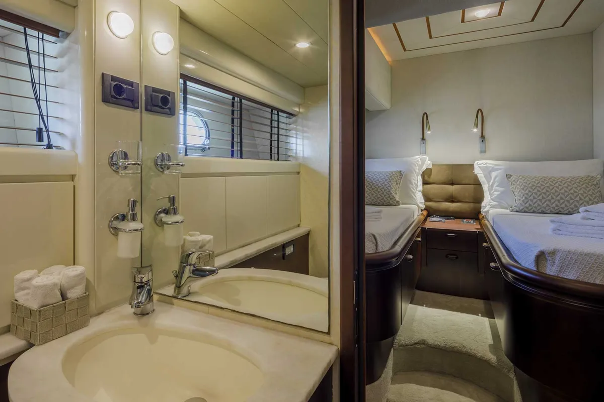 Head on My Way, a Ferretti 72 motor yacht at Athens, Greece