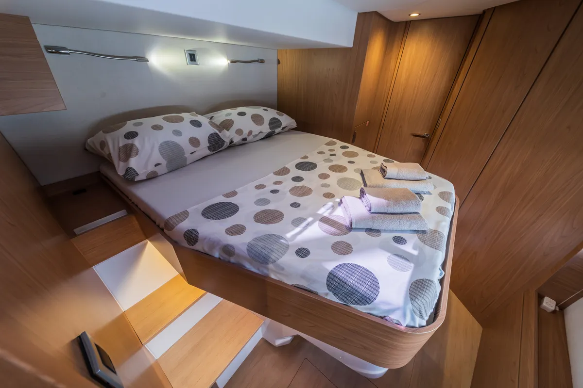 Cabin on Manul, a Bali 4.8 catamaran at Grad Kaštela, Croatia