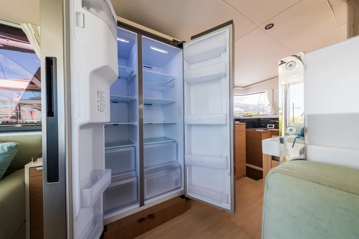 Galley of Manul, a Bali 4.8 catamaran at Grad Kaštela, Croatia