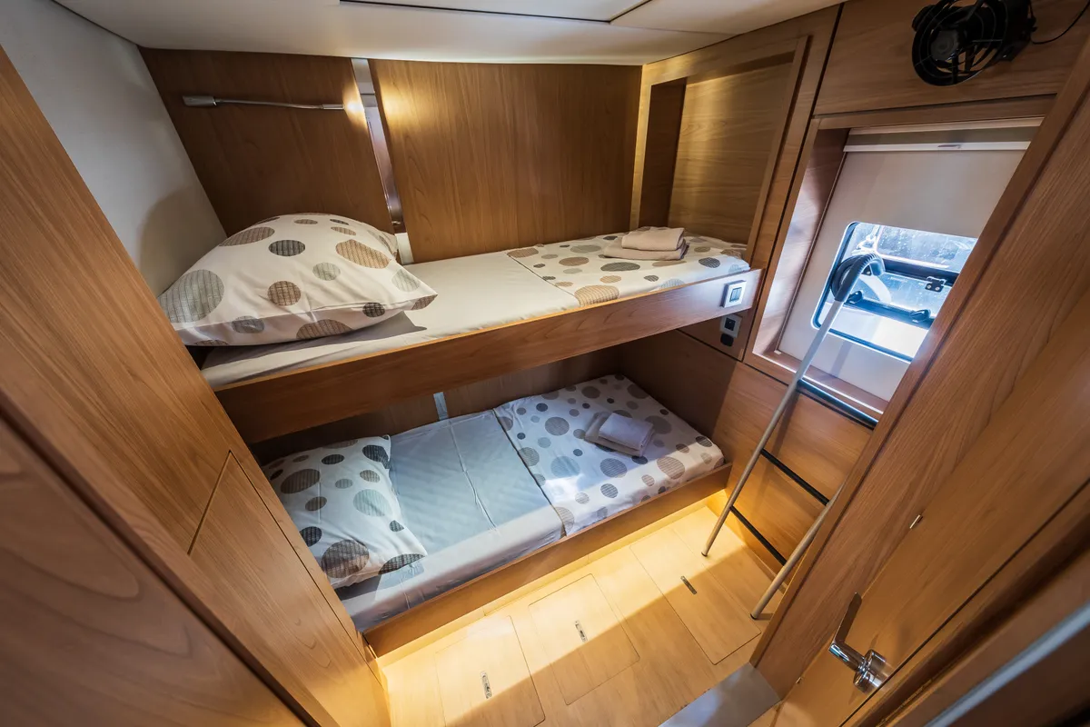 Cabin on Manul, a Bali 4.8 catamaran at Grad Kaštela, Croatia