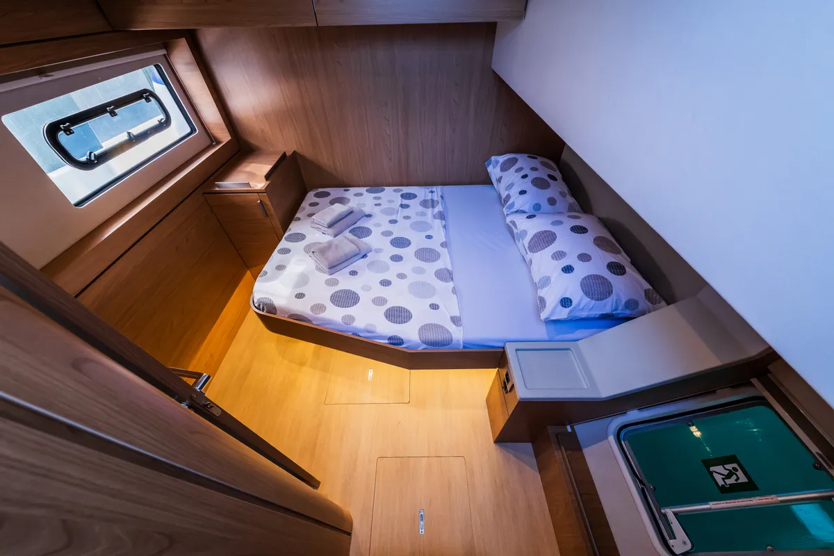 Cabin on Manul, a Bali 4.8 catamaran at Grad Kaštela, Croatia
