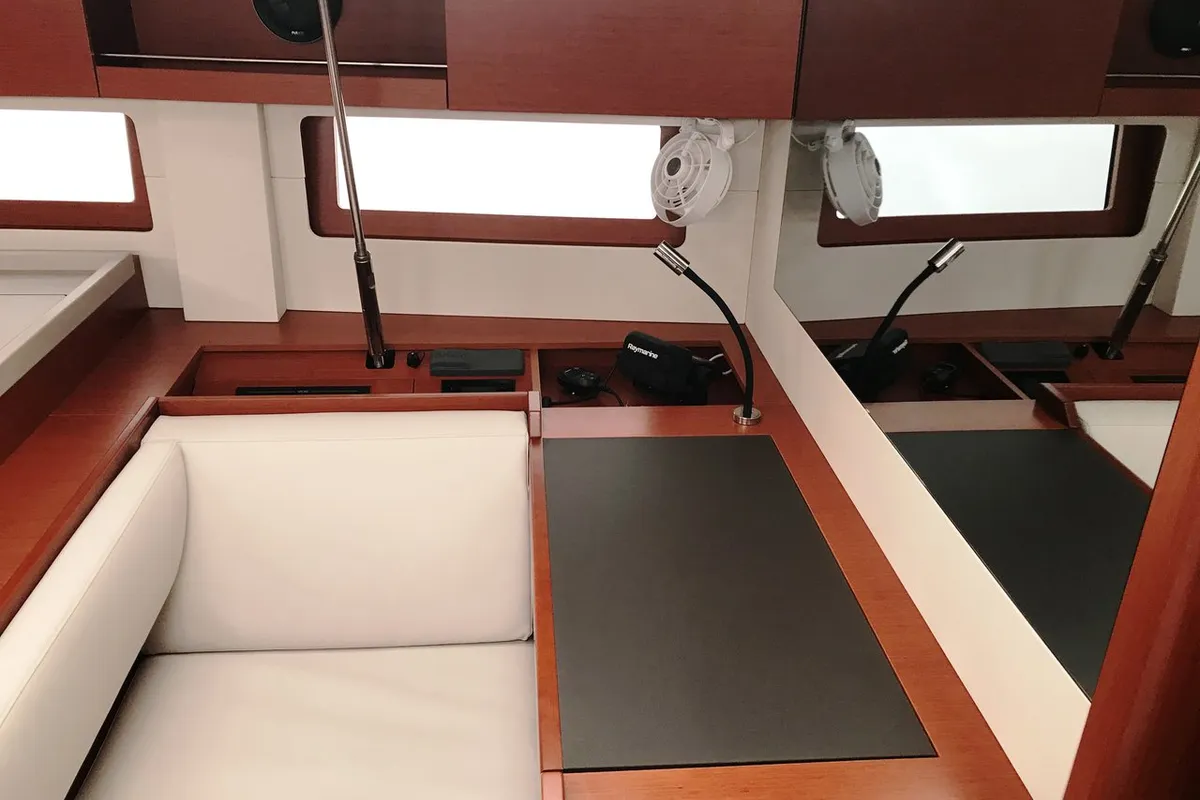 Salon of Famiglia, a Beneteau Oceanis 51.1 sailboat at Athens, Greece
