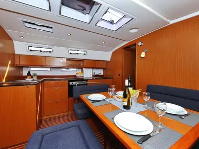 Galley of Kalimera, a Bavaria Cruiser 45 sailboat at Palma de Mallorca, Spain