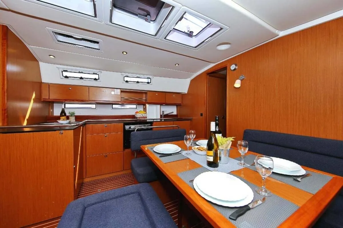 Galley of Kalimera, a Bavaria Cruiser 45 sailboat at Palma de Mallorca, Spain