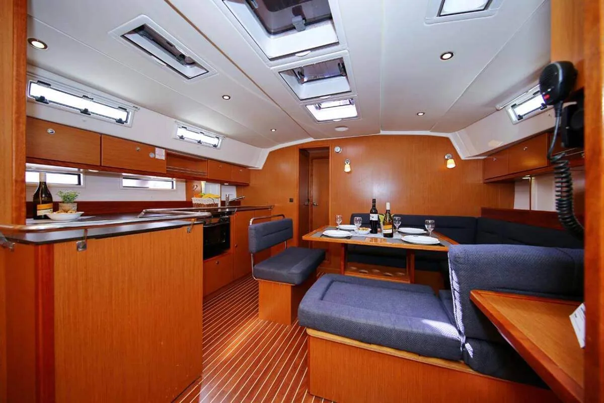 Galley of Kalimera, a Bavaria Cruiser 45 sailboat at Palma de Mallorca, Spain