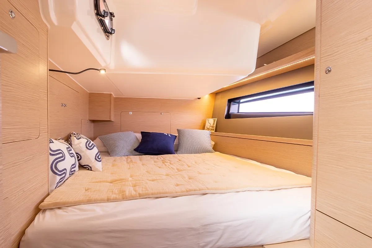 Cabin on Donamar, a Dufour 41 sailboat at es Jonquet, Spain