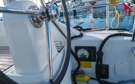 Cockpit of Amour, a Beneteau Oceanis 30.1 sailboat at Plan-d'Aups-Sainte-Baume, France