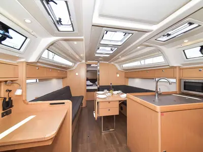 Salon of White Pearl , a Bavaria Cruiser 37 sailboat at Grad Biograd na Moru, Croatia
