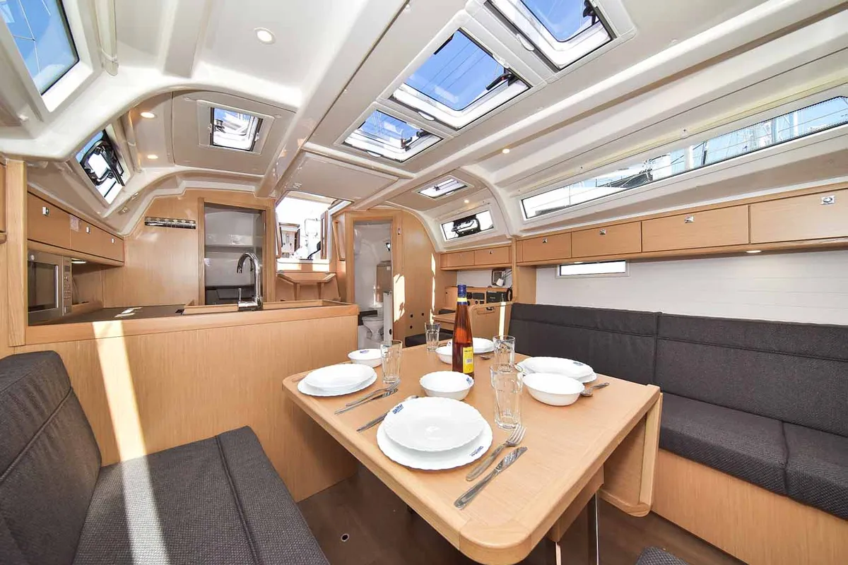 Salon of White Pearl , a Bavaria Cruiser 37 sailboat at Grad Biograd na Moru, Croatia