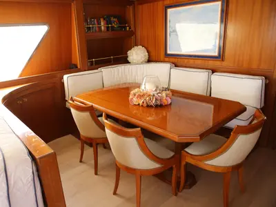 Salon of Ziveli, a Alalunga 78 motor yacht at Termoli, Italy