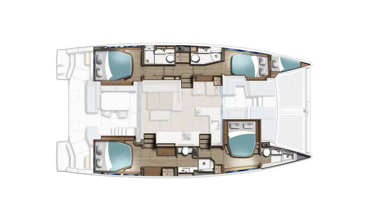 Leopard 46, a catamaran at Marigot, France
