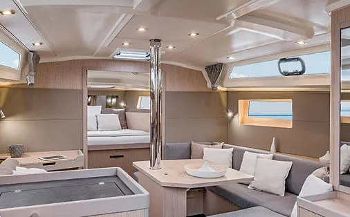 Salon of Blue Hop, a Beneteau Oceanis 41.1 sailboat at Grimaud, France