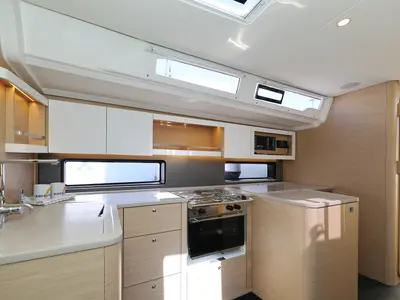 Galley of Full Moon, a Dufour 44 sailboat at Grad Biograd na Moru, Croatia