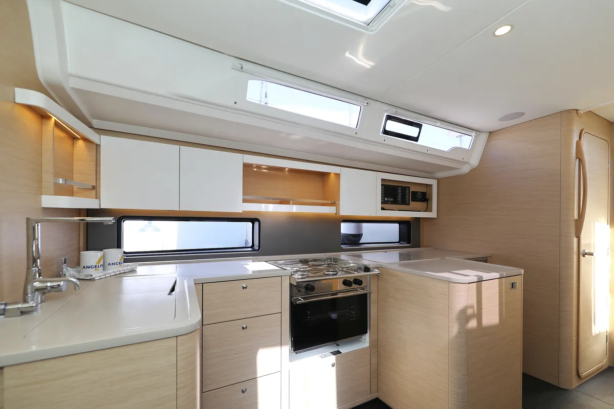 Galley of Full Moon, a Dufour 44 sailboat at Grad Biograd na Moru, Croatia