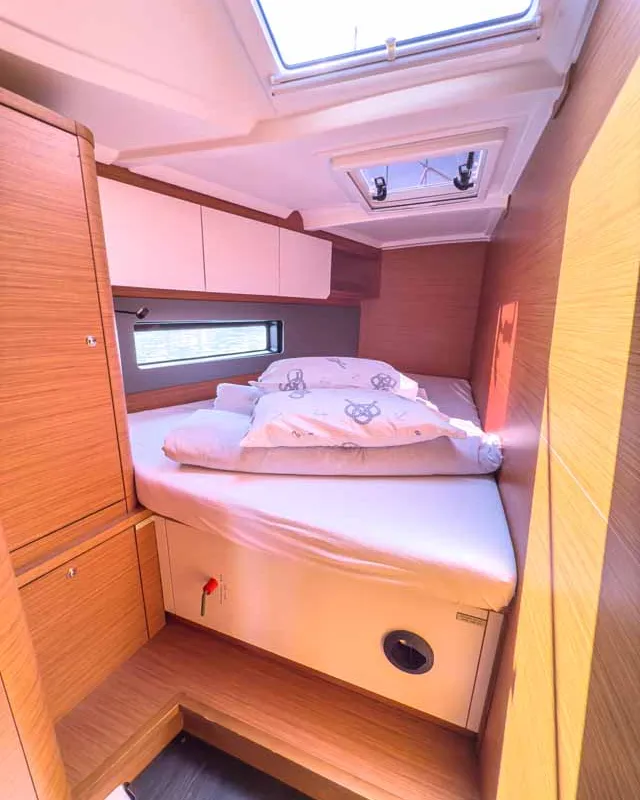 Cabin on Alkor, a Dufour 44 sailboat at Grad Pula, Croatia