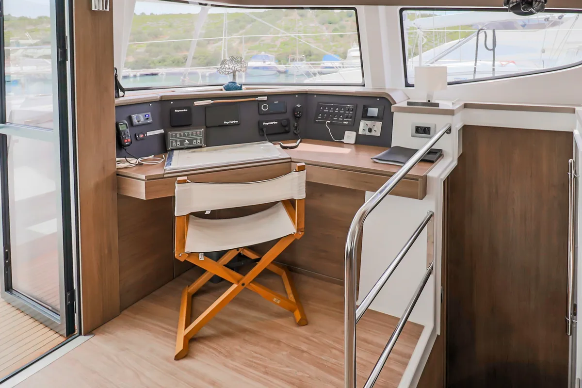 Cabin on Cyprinus, a Bali 4.6 catamaran at Primošten, Croatia