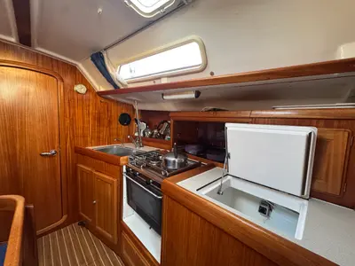 Galley of Marmotton, a Dufour 36 Classic sailboat at La Rochelle, France