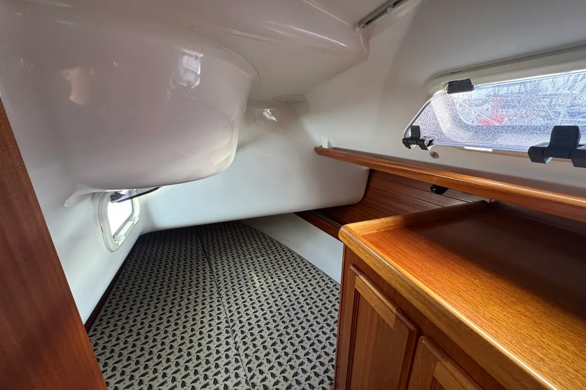 Cabin on Marmotton, a Dufour 36 Classic sailboat at La Rochelle, France