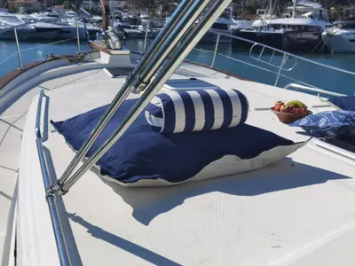 Balsamico, a Menorquin 160 motorboat at Port d'Andratx, Spain