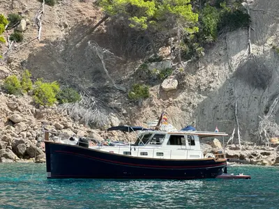 Balsamico, a Menorquin 160 motorboat at Port d'Andratx, Spain