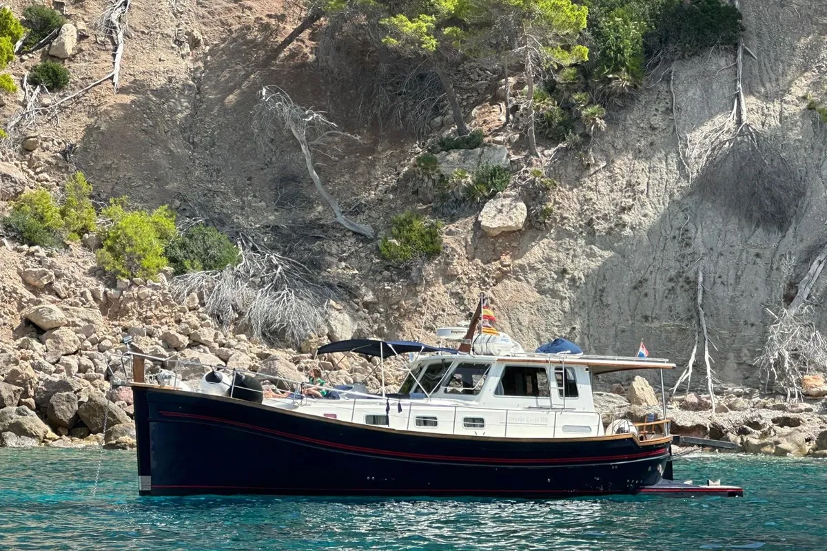 Balsamico, a Menorquin 160 motorboat at Port d'Andratx, Spain