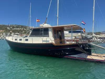 Balsamico, a Menorquin 160 motorboat at Port d'Andratx, Spain