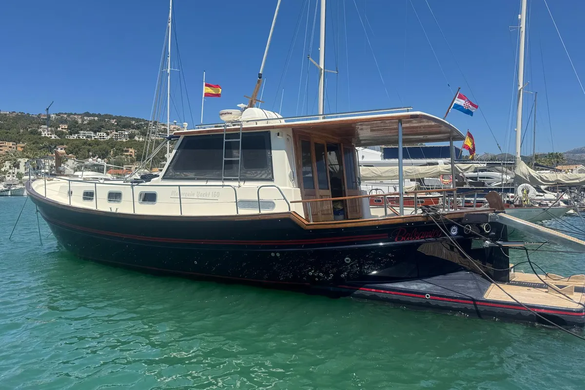 Balsamico, a Menorquin 160 motorboat at Port d'Andratx, Spain