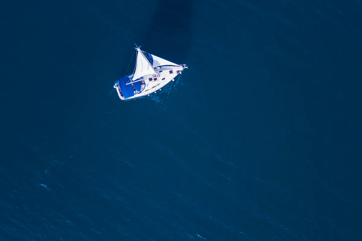 Exterior view of Lady Butterfly, a Bavaria 40 Cruiser sailboat at Općina Tučepi, Croatia