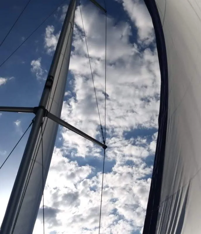 Exterior view of Lady Butterfly, a Bavaria 40 Cruiser sailboat at Općina Tučepi, Croatia