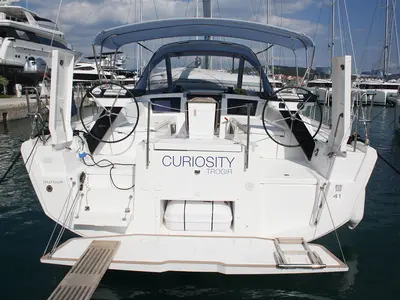 Curiosity , a Dufour 41 sailboat at Seget Donji, Croatia