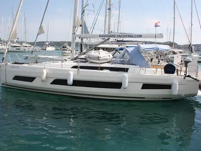 Curiosity , a Dufour 41 sailboat at Seget Donji, Croatia