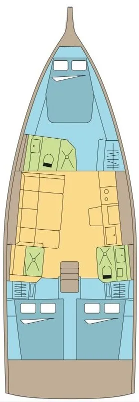 Curiosity, a Dufour 41 - 3 cab. sailboat at Seget Donji, Croatia