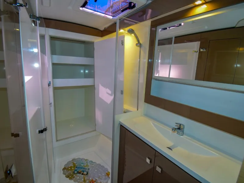 Head on Amber, a Fountaine Pajot Lucia 40 catamaran at Marmaris, Turkey