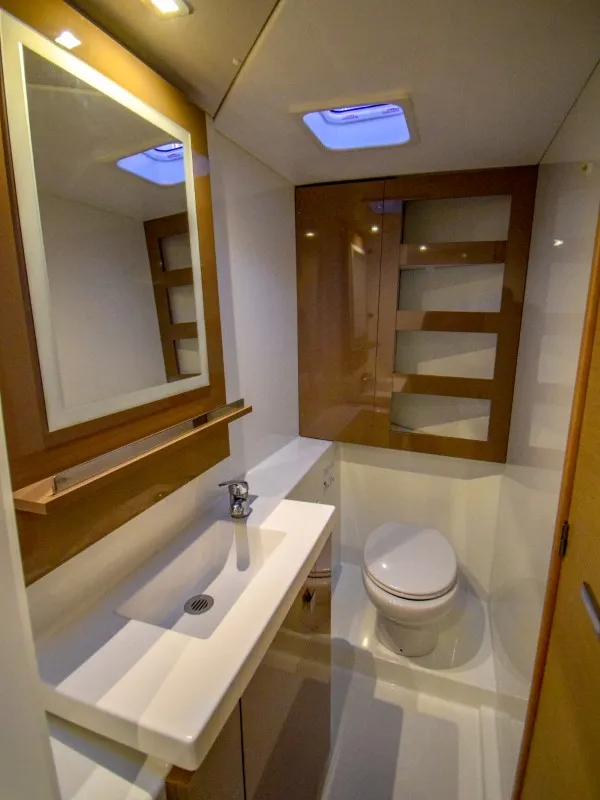 Head on Amber, a Fountaine Pajot Lucia 40 catamaran at Marmaris, Turkey