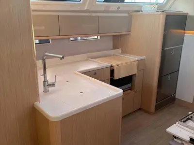 Galley of Arcalis, a Bavaria Voyager 45 sailboat at Split, Croatia