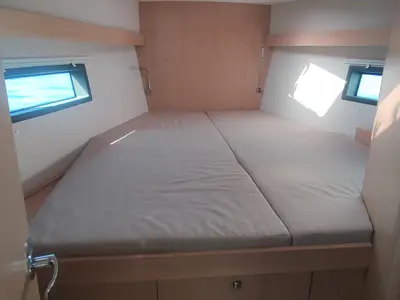 Cabin on Celestia, a Bavaria C42 sailboat at Volos, Greece