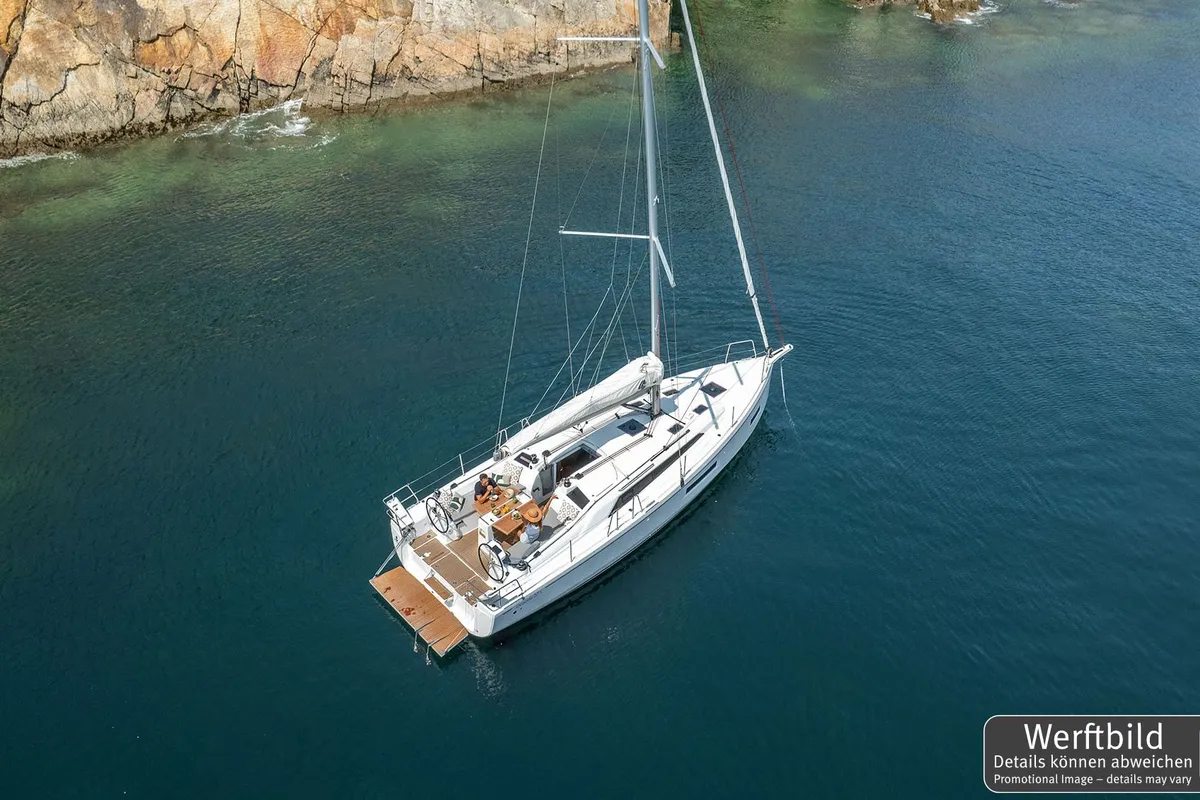 Exterior view of Katja, a Beneteau Oceanis 37.1 sailboat at Grad Biograd na Moru, Croatia