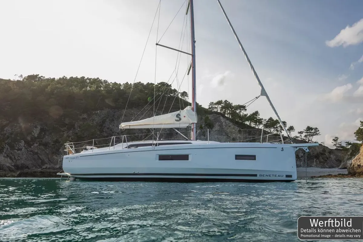 Exterior view of Katja, a Beneteau Oceanis 37.1 sailboat at Grad Biograd na Moru, Croatia