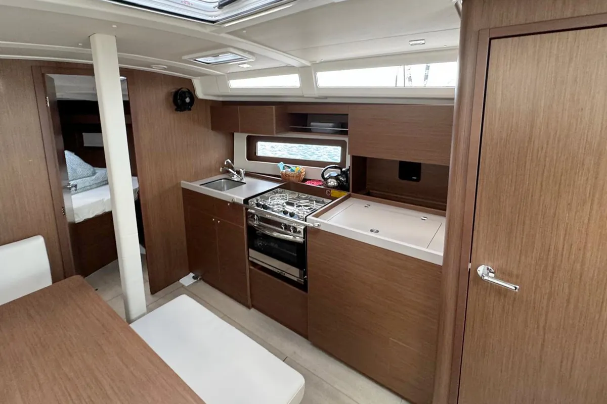 Galley of Katja, a Beneteau Oceanis 37.1 sailboat at Grad Biograd na Moru, Croatia