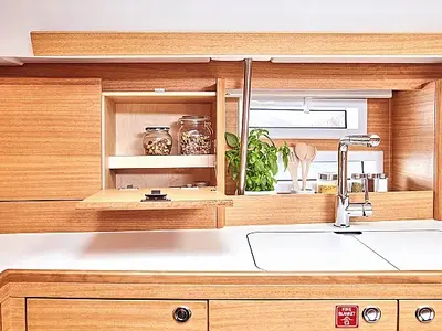 Galley of Lillemor II, a Elan Impression 45.1 sailboat at Grad Trogir, Croatia