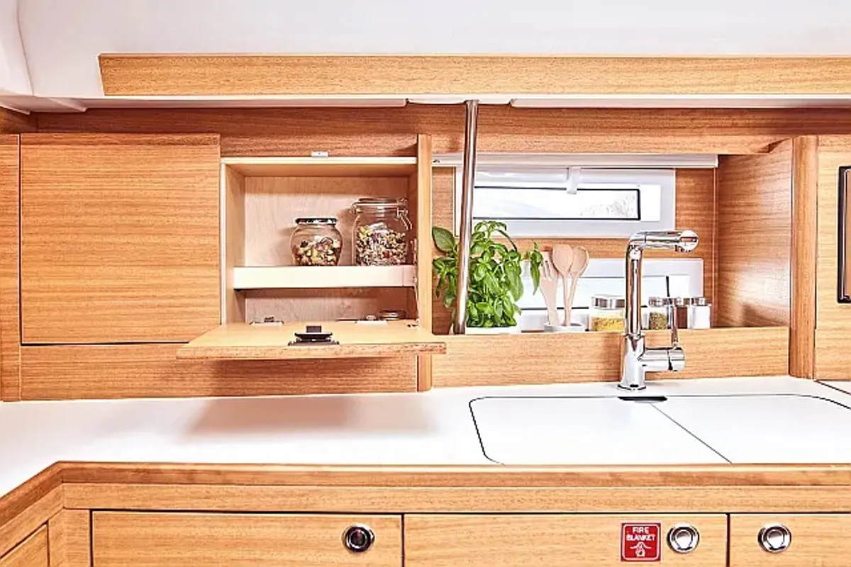 Galley of Lillemor II, a Elan Impression 45.1 sailboat at Grad Trogir, Croatia