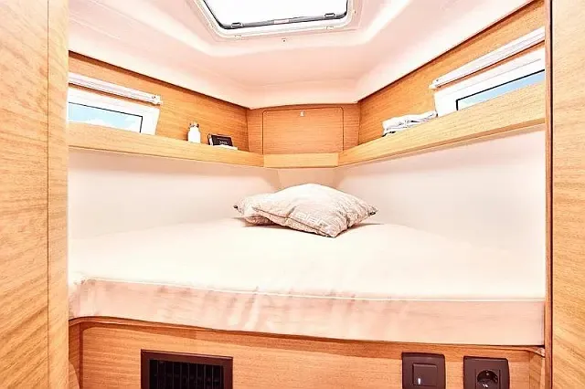 Cabin on Lillemor II, a Elan Impression 45.1 sailboat at Grad Trogir, Croatia
