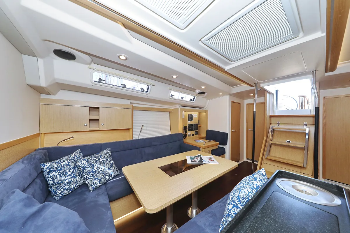 Salon of Blue Bonnet Af Lovnas - OW, a Hanse 505 sailboat at Grad Biograd na Moru, Croatia