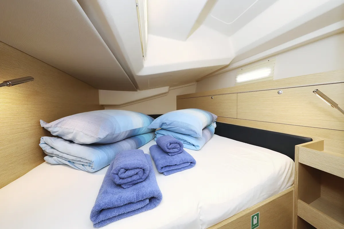 Cabin on Blue Bonnet Af Lovnas - OW, a Hanse 505 sailboat at Grad Biograd na Moru, Croatia