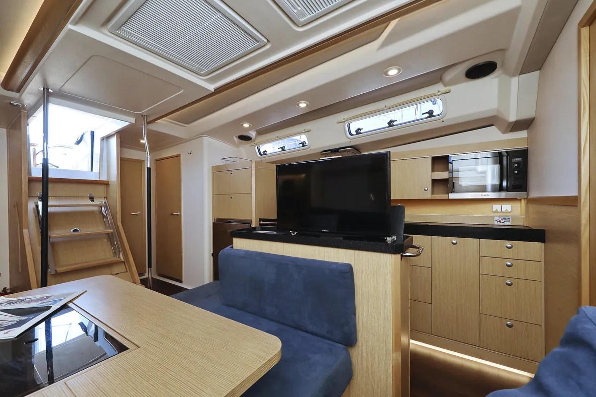 Salon of Blue Bonnet Af Lovnas - OW, a Hanse 505 sailboat at Grad Biograd na Moru, Croatia