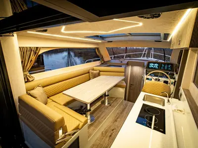 Salon of Hvar, a Maxima 37 motor yacht at Seget Donji, Croatia